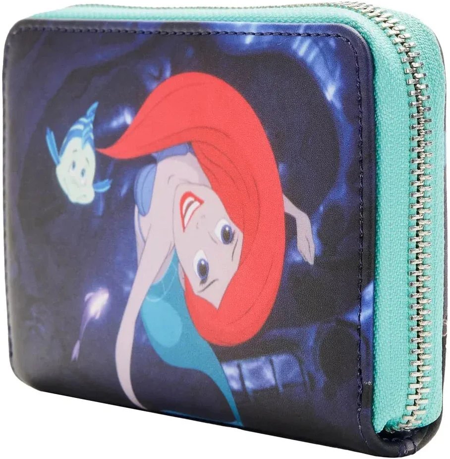 Loungefly Disney The Little Mermaid Princess Scenes Series Zip-Around Wallet