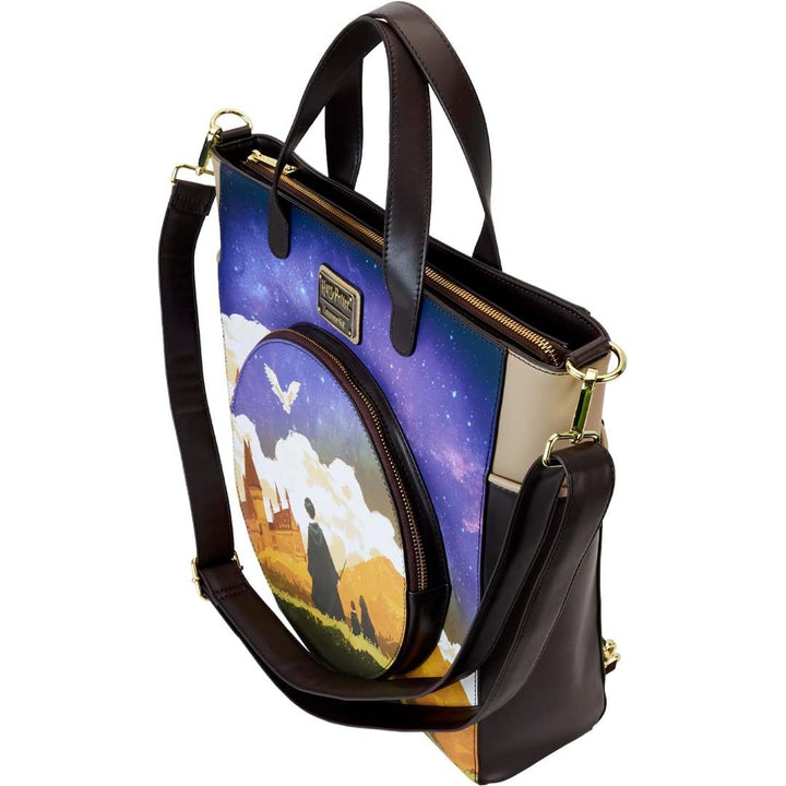 Loungefly Warner Brothers Harry Potter Hogwarts Starry Sky Convertible Backpack &amp; Tote Bag