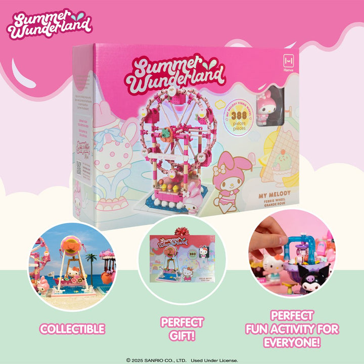 Hamee Sanrio Building Blocks Summer Wunderland - My Melody Ferris Wheel