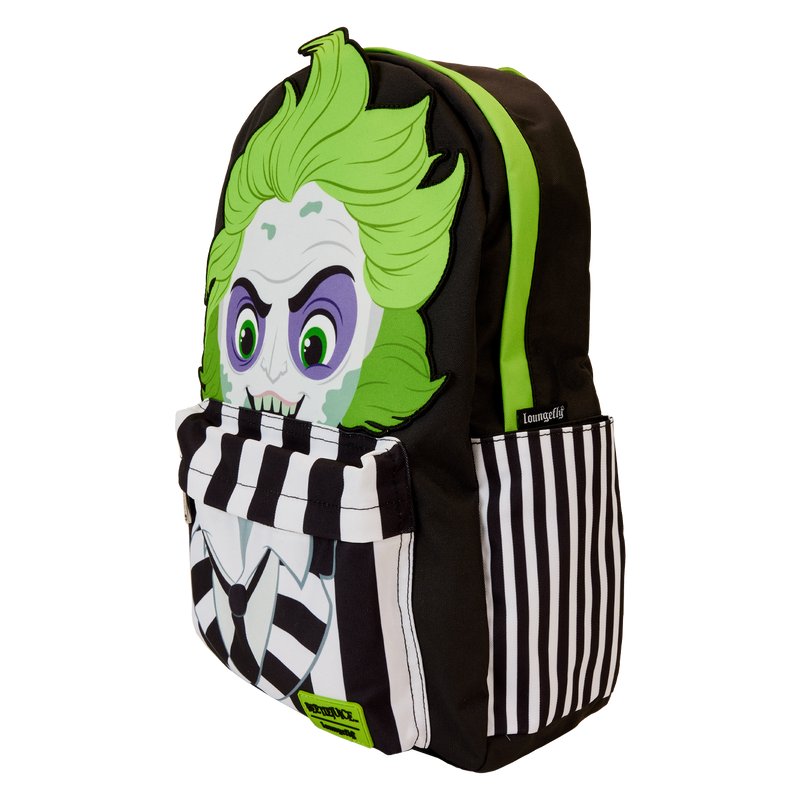 Loungefly Warner Brothers Beetlejuice Cosplay Full Size Nylon Backpack - Side