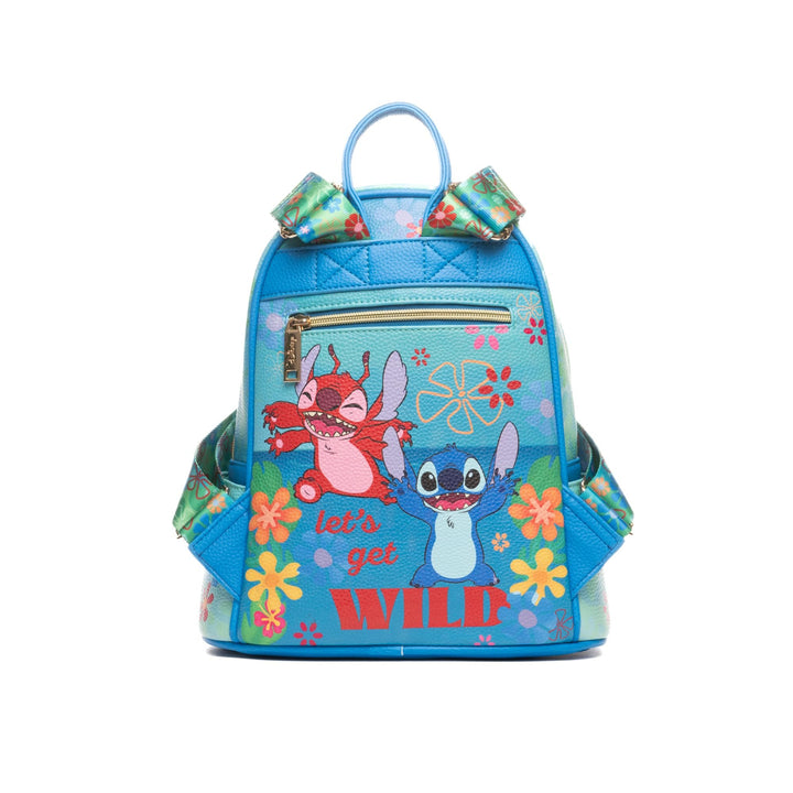 Wondapop Disney Lilo And Stitch Leroy and Stitch Lets Get Wild 11" Vegan Leather Mini Backpack