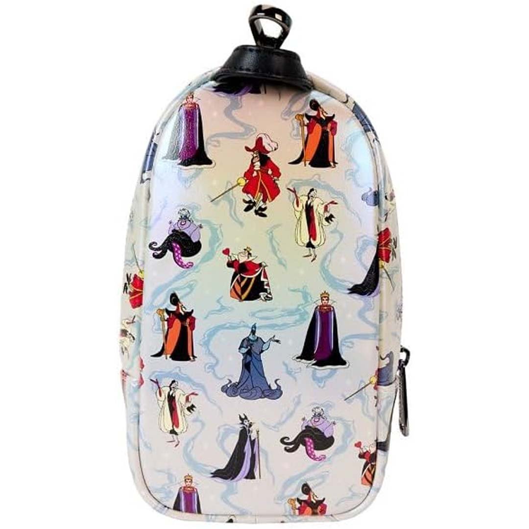 Loungefly Disney Villains Iridescent All-Over Print Stationery Mini Backpack Pencil Case