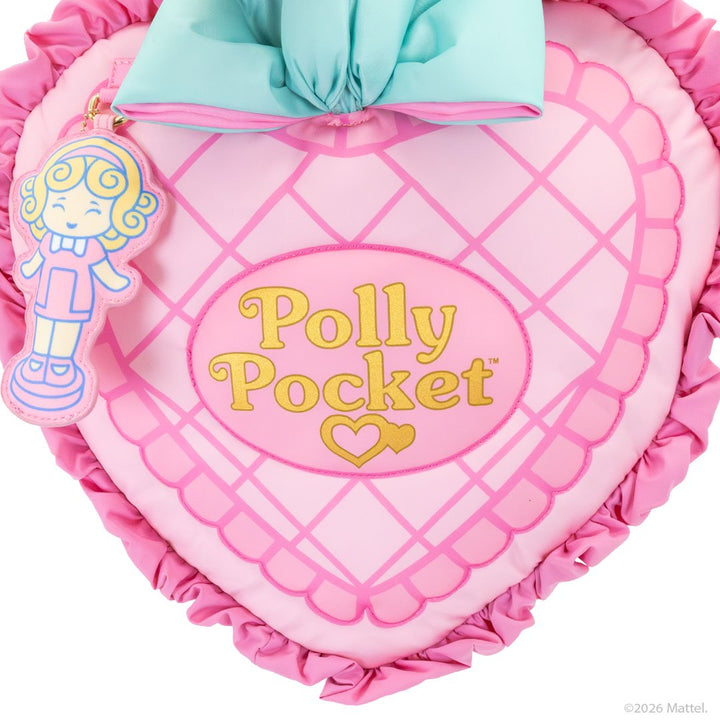 Whatever Makes You Happy Polly Pocket Oversized Heart Shaped Padded Nylon Tote Bag