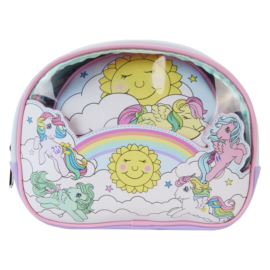 MLPCS0001 - Loungefly Hasbro My Little Pony 3 Piece Cosmetic Bag Set - Full Set Front