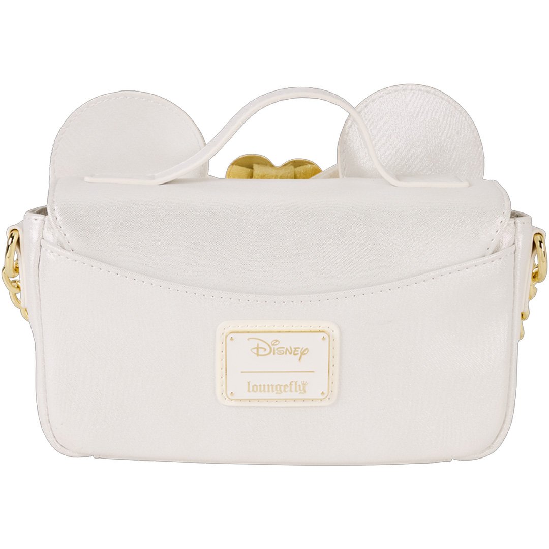 Loungefly Disney Minnie Mouse Iridescent Lace Wedding Crossbody Bag