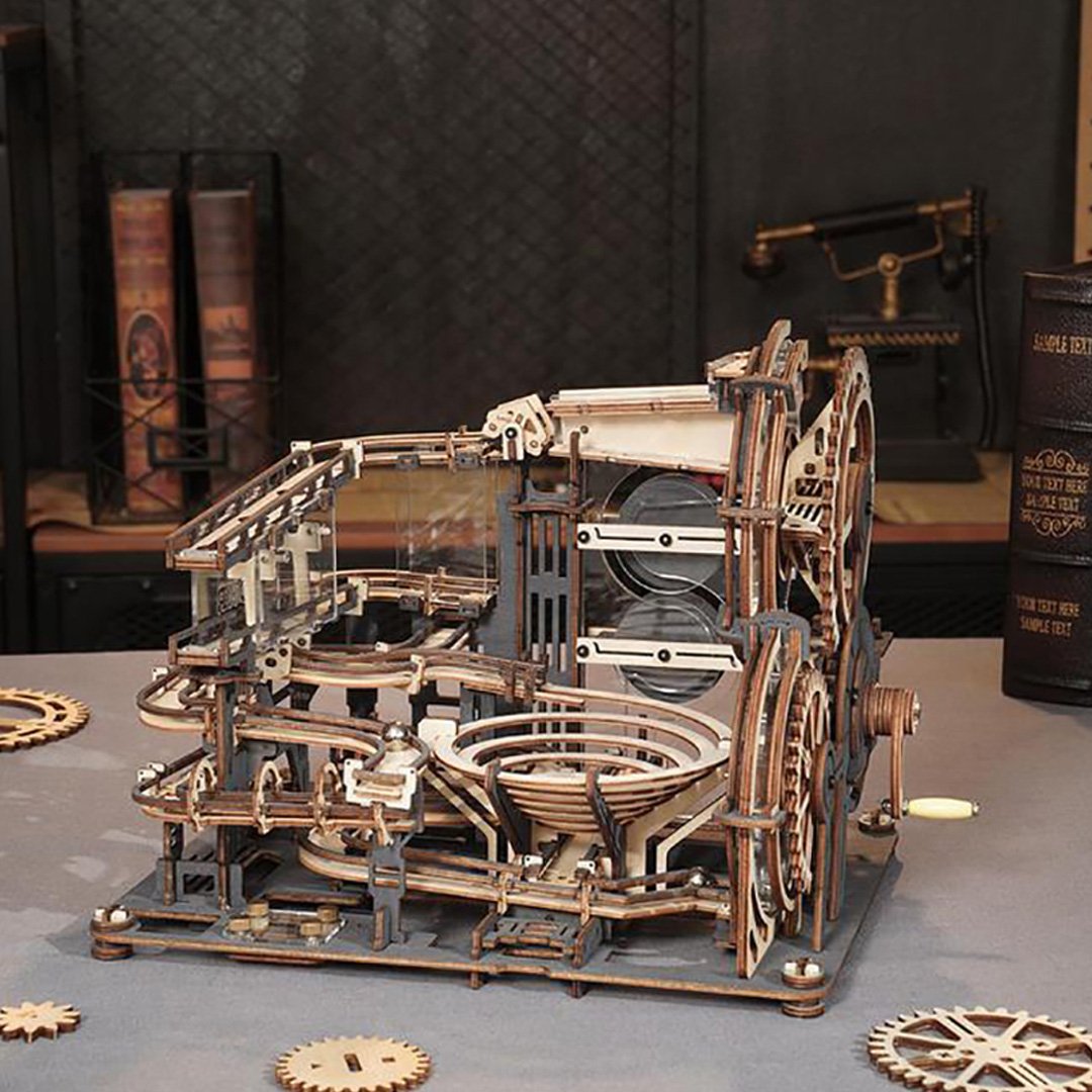 ROKR Marble Night City 3D Wooden Marble Run Puzzle