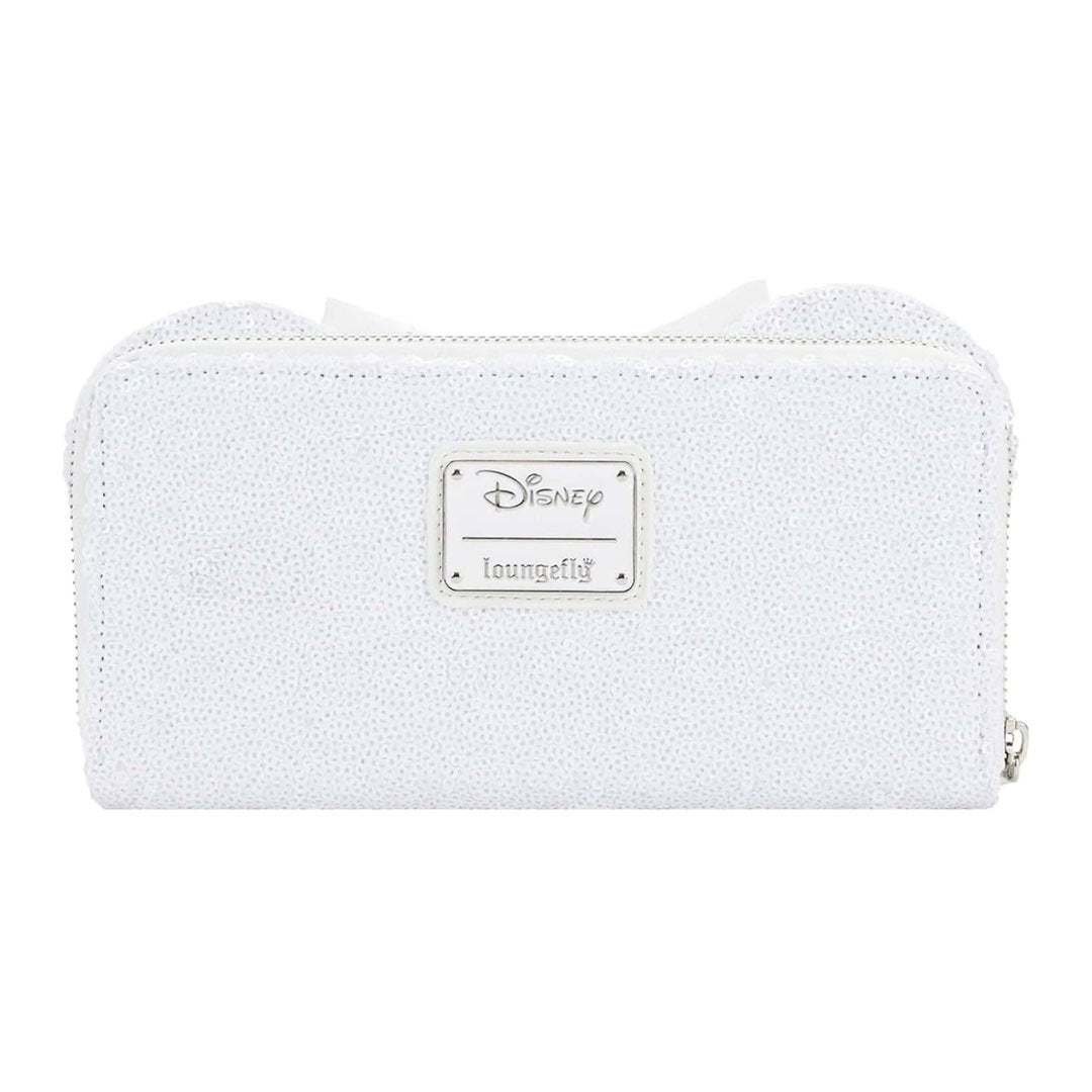 Loungefly Disney Minnie Sequin Wedding Zip-Around Wallet