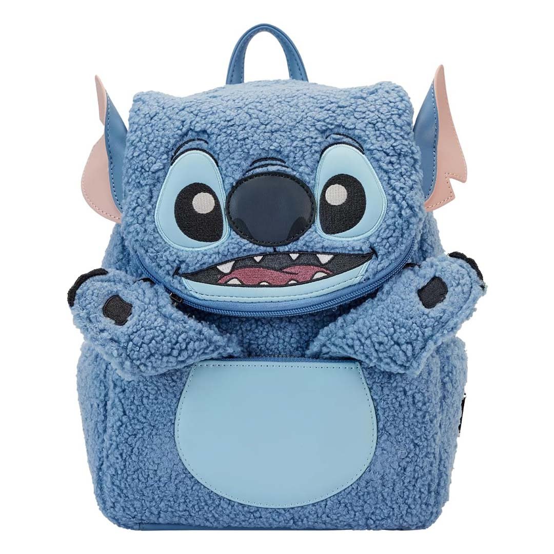 Loungefly Disney Stitch Plush Pocket Mini Backpack
