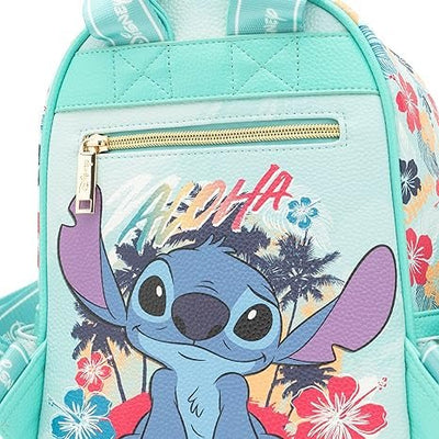 WondaPop Disney Stitch 11" Vegan Leather Mini Backpack - Back