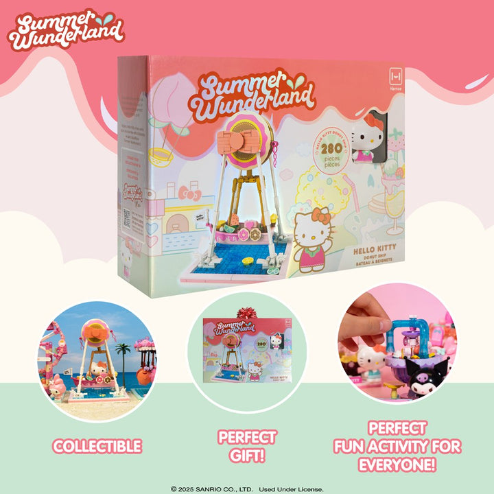 Hamee Sanrio Building Blocks Summer Wunderland - Hello Kitty Donut Ship
