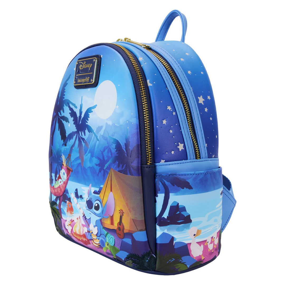 Loungefly Disney Lilo &amp; Stitch Camping Cuties Mini Backpack