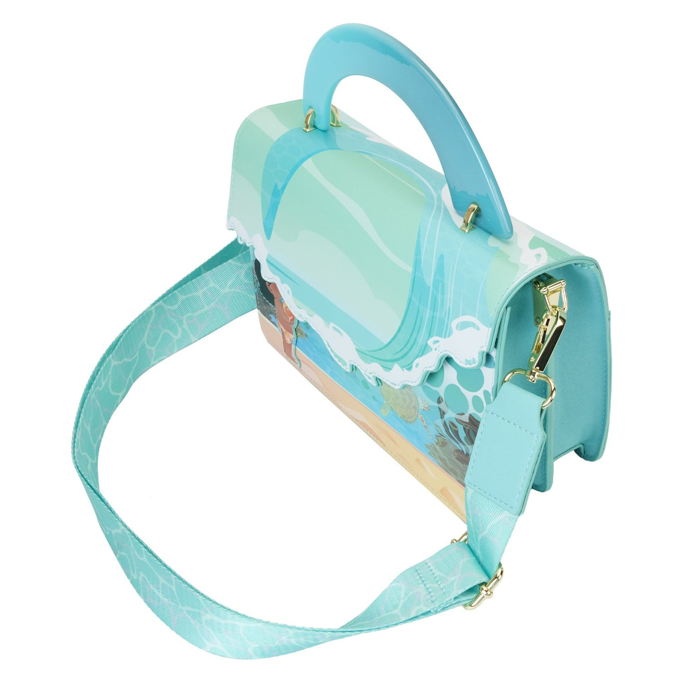 Loungefly Disney Moana Ocean Waves Handle Crossbody - Top Side