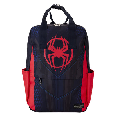 Loungefly Marvel Spiderverse Miles Morales Suit Full-Size Nylon Mini Backpack - Front