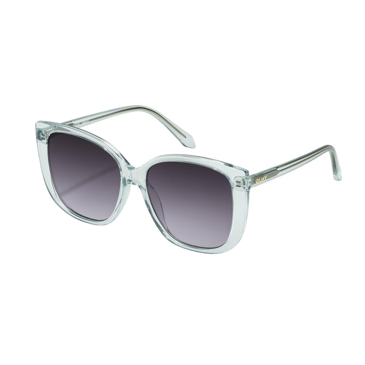 Quay - Sunglasses for Women, Square Lenses with UV Protection (Ever After, Glass/Smoke)