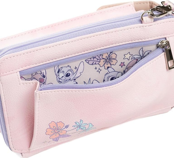 Wondapop Disney Lilo and Stitch Angel Crossbody Wallet Cell Phone Wristlet