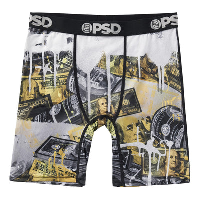 PSD Youth Boy's Money Print Boxer Briefs - Breathable and Supportive Kids Underwear with Moisture-Wicking Fabric