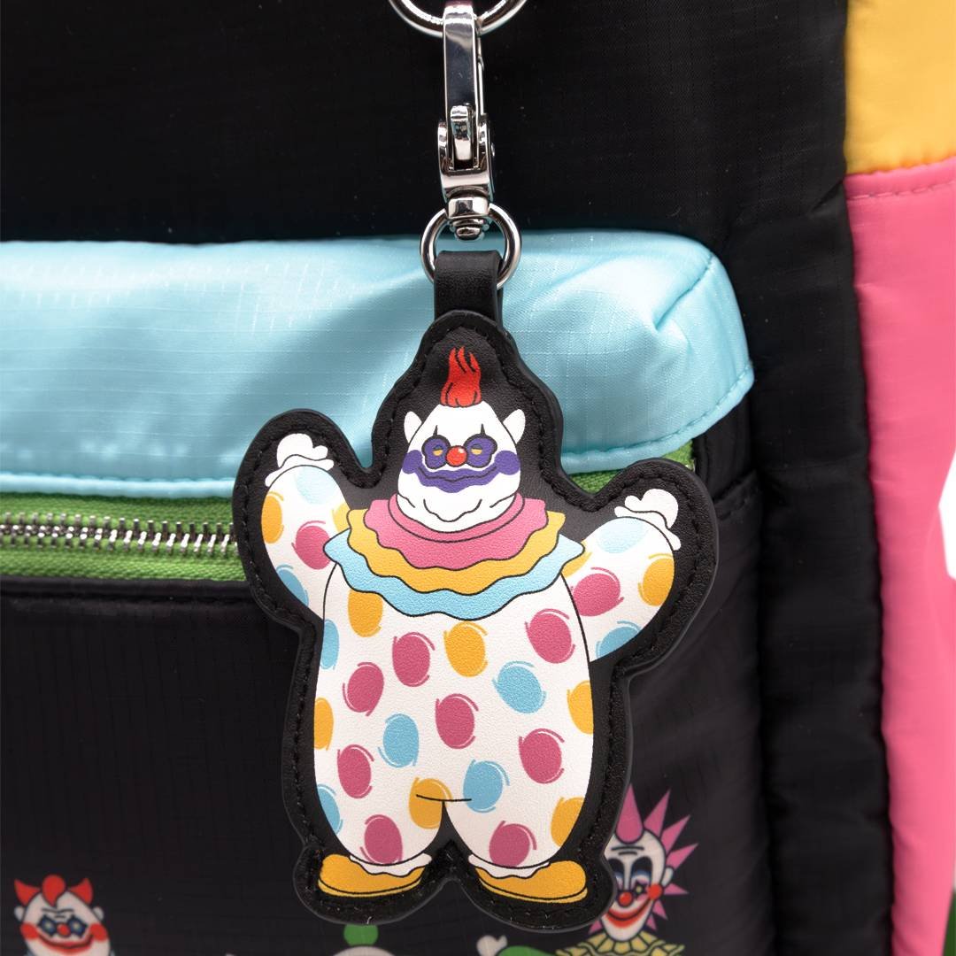 Whatever Makes You Happy Killer Klowns from Outer Space Reversible &amp; Convertible Square Backpack with Fatso Charm