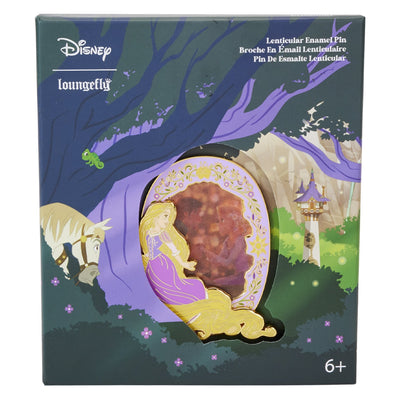 Loungefly Disney Tangled Princess Rapunzel Lenticular 3" Collector Box Pin - Front