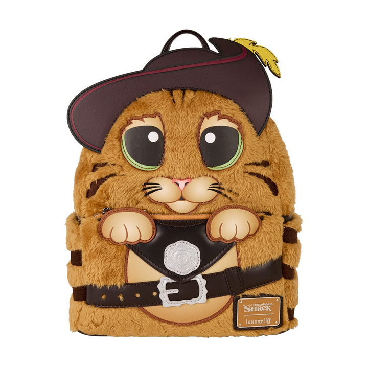 Loungefly DreamWorks Shrek Puss In Boots Plush Cosplay Mini Backpack