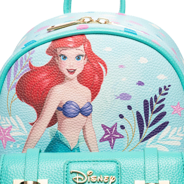 Wondapop Disney The Little Mermaid Under The Sea 11" Vegan Leather Mini Daypack