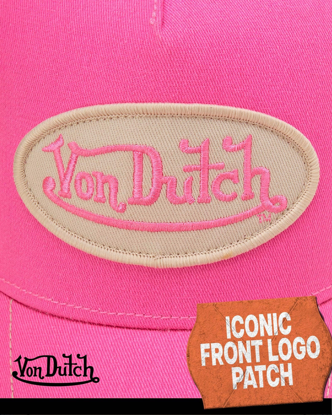 Von Dutch Unisex Trucker Hat - Curved Bill Mesh Back Retro Classic Adjustable Snapback Baseball Cap for Men and Women