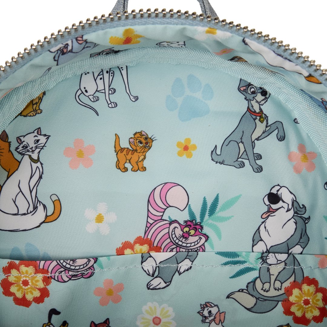 Loungefly Disney Dogs &amp; Cats Faux Denim Mini Backpack