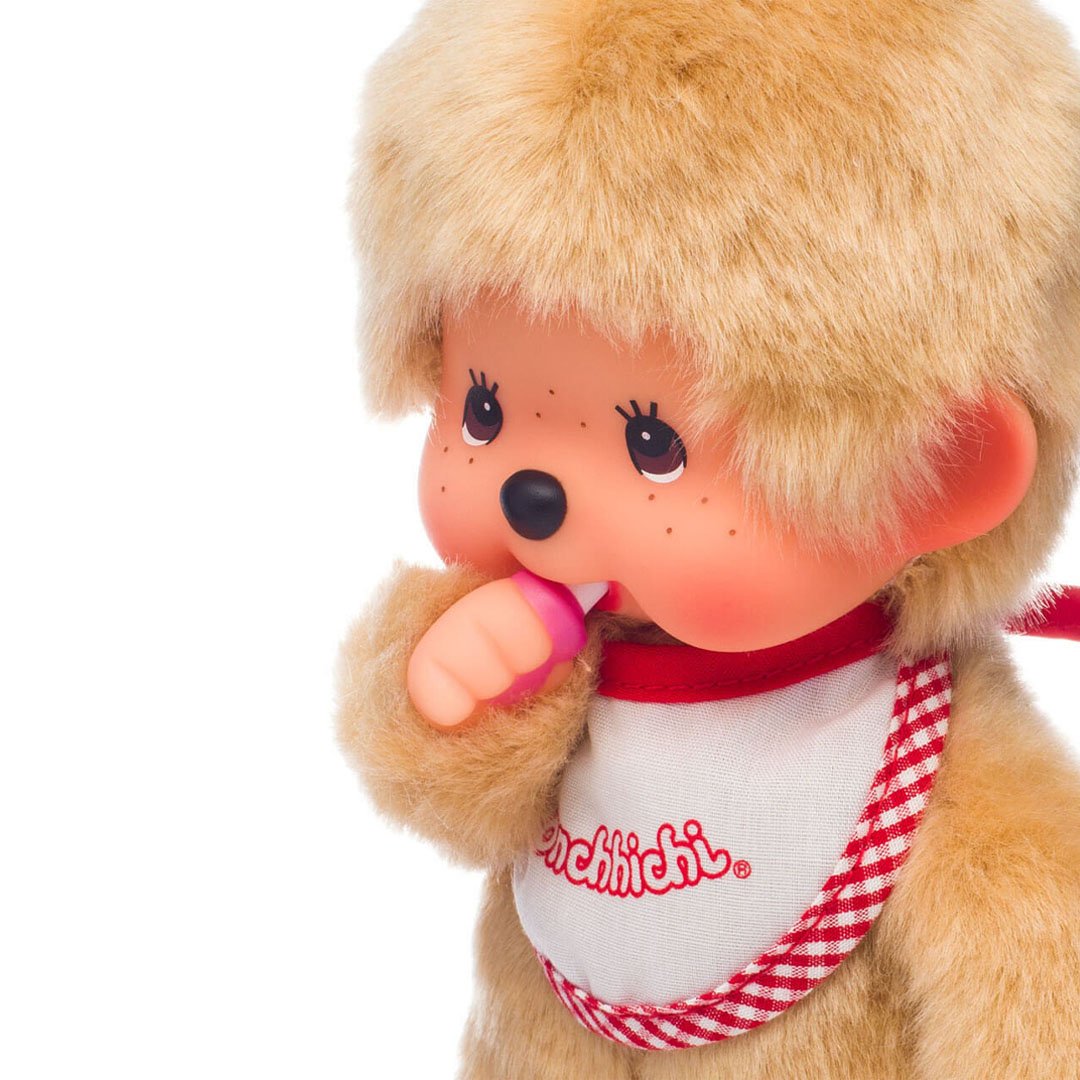 Monchhichi Beige Boy With Bib Plush Toy