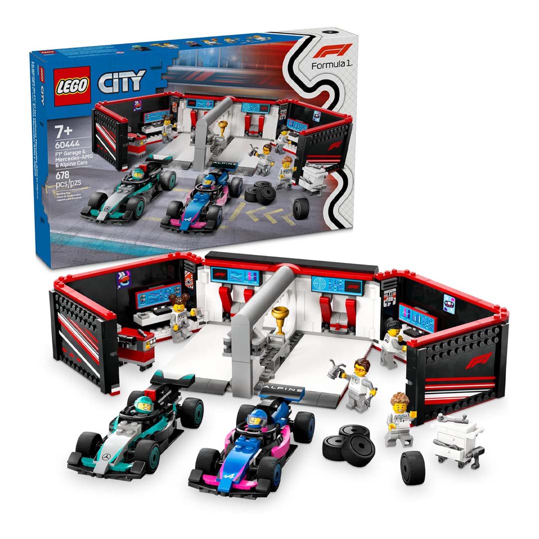 LEGO City F1 Garage &amp; Mercedes-AMG &amp; Alpine Cars (60444)