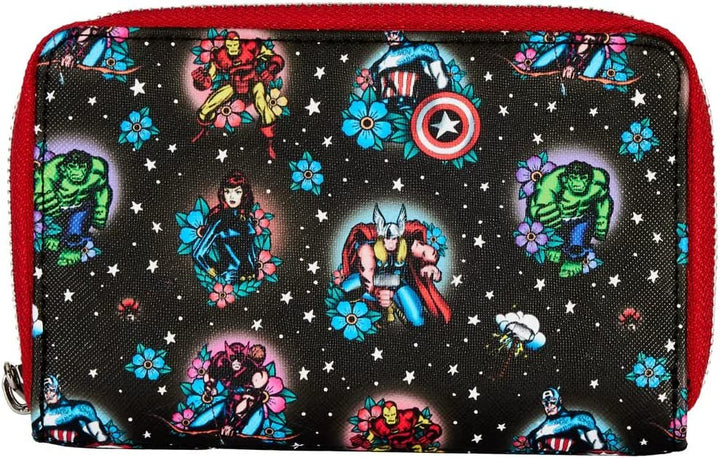 Loungefly Marvel Avengers Tattoo Zip-Around Wallet