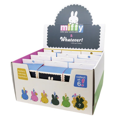 Whatever Makes You Happy Miffy Corduroy Head Blind Box Coin Bag Charms with Stickers