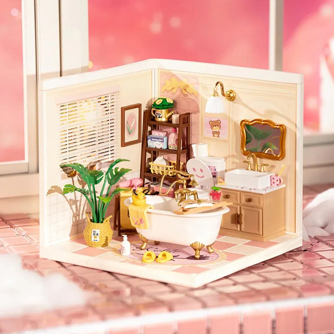 Rolife Pop Bubble Bathroom Plastic DIY Miniature House