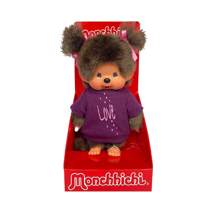 Monchhichi Girl Tee "LOVE" Dress Plush Toy - Purple