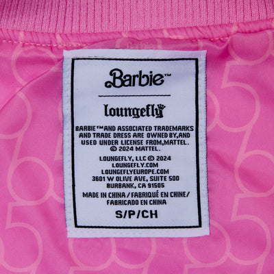 Loungefly Mattel Barbie 65th Anniversary Bomber Jacket - Inside Label