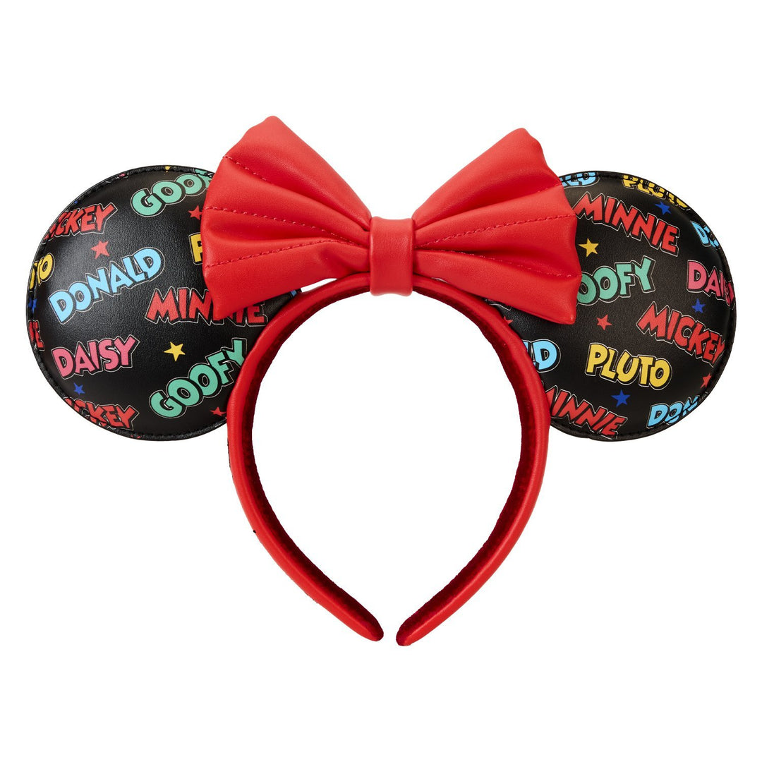 Loungefly Disney Mickey &amp; Friends Classic All-Over Print Mini Backpack With Ear Headband