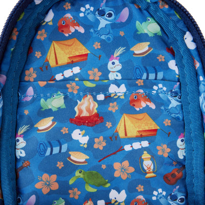 WDPCC0011 - Loungefly Disney Lilo & Stitch Camping Cuties Mini Backpack Pencil Case - Interior Lining