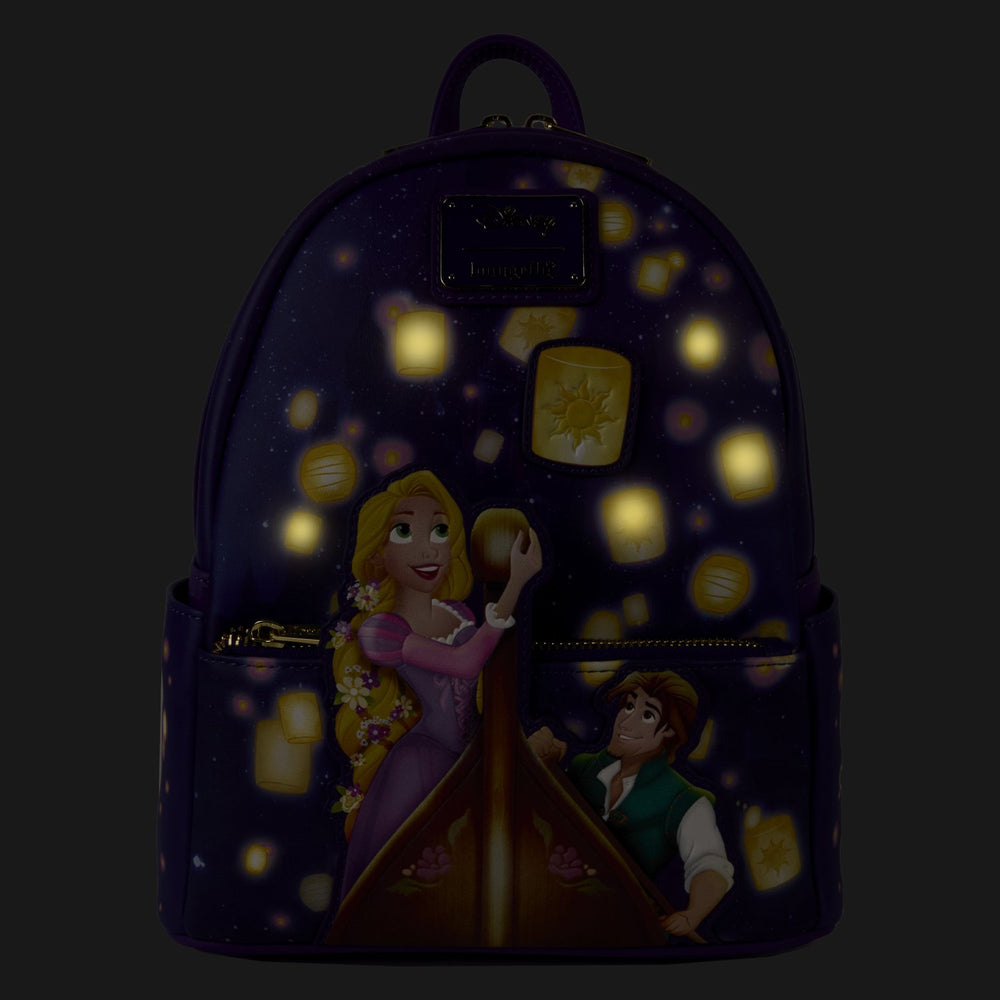 Loungefly Disney Tangled Rapunzel & Flynn Rider Lantern Light Up Mini Backpack