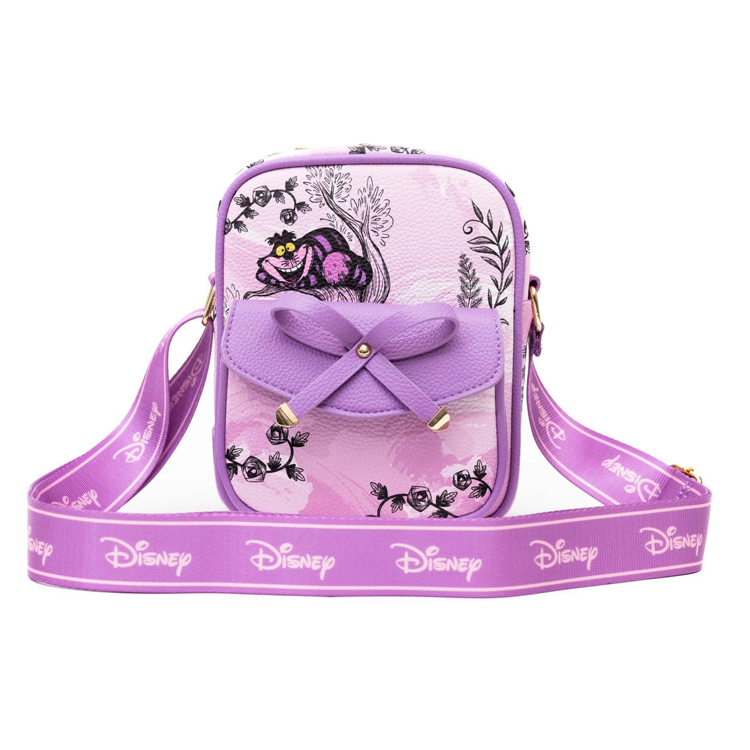 WondaPop Disney Alice in Wonderland Cheshire Cat Luxe 8" Crossbody Bag - Straps