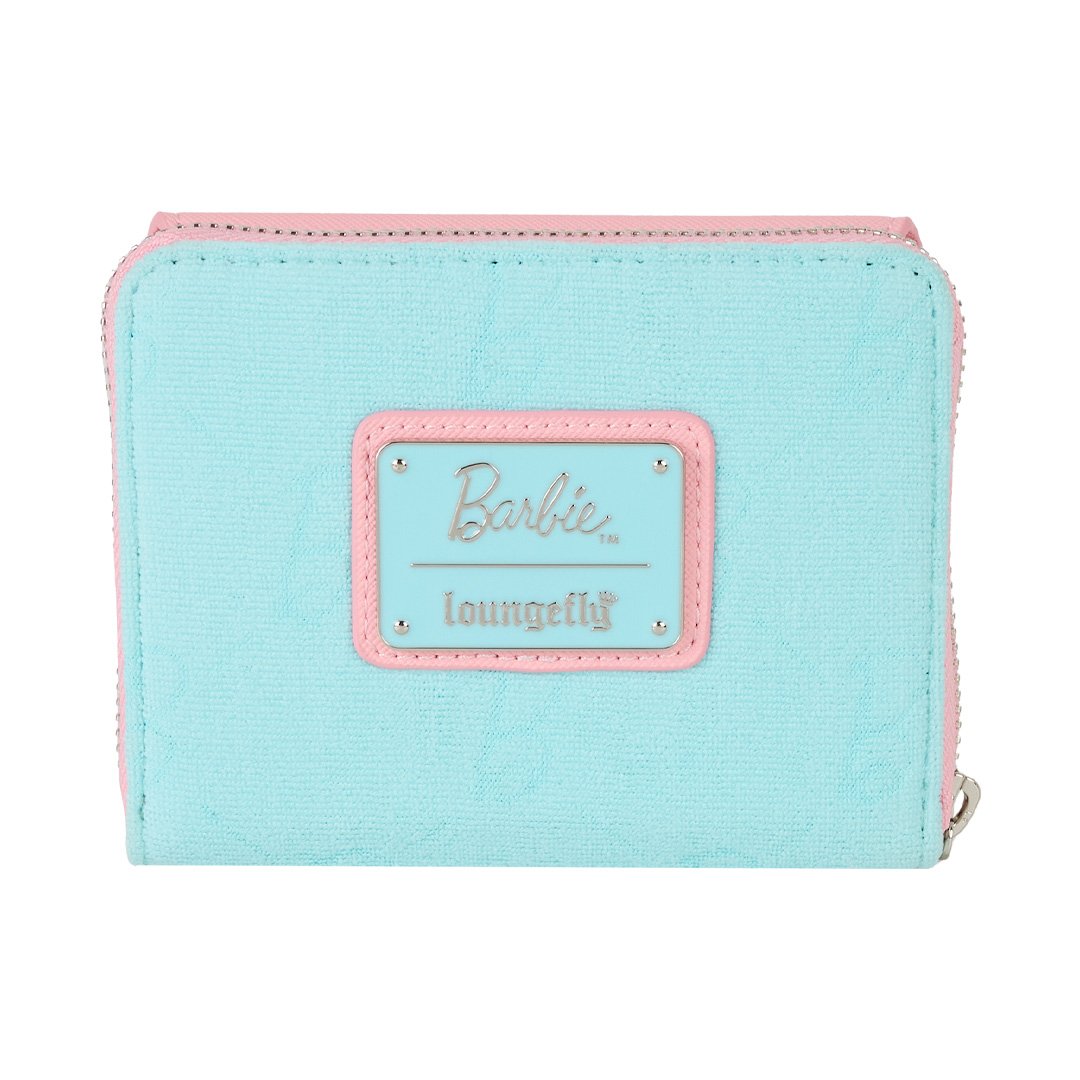 Loungefly Mattel Classic Barbie Terry Cloth Zip Around Wallet