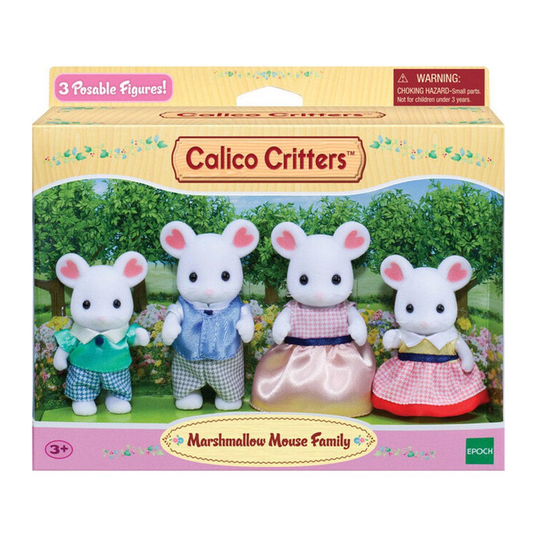 Calico Critters Marshmallow Mouse Family