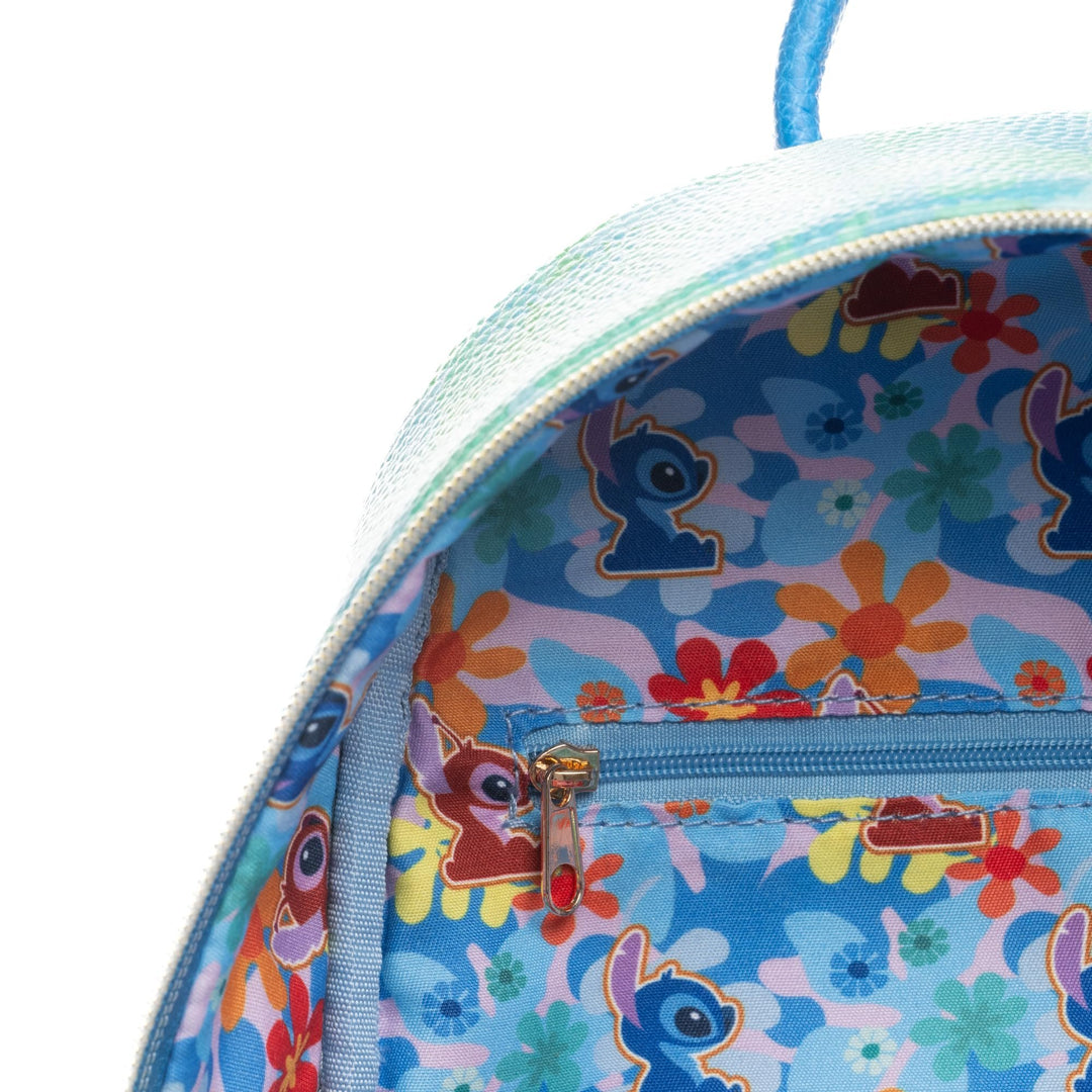 Wondapop Disney Lilo And Stitch Leroy and Stitch Lets Get Wild 11" Vegan Leather Mini Backpack
