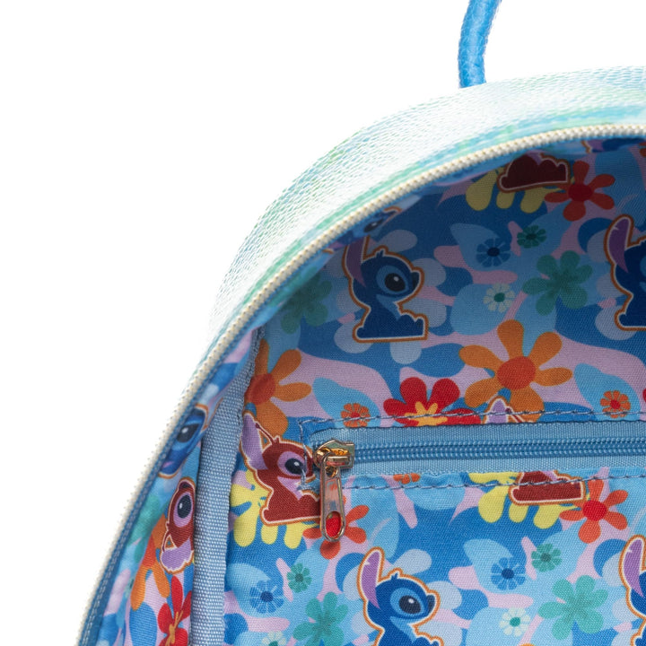 Wondapop Disney Lilo And Stitch Leroy and Stitch Lets Get Wild 11" Vegan Leather Mini Backpack