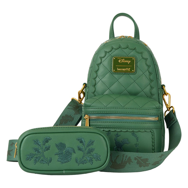 Loungefly Disney Bambi Texture Convertible Sling Crossbody Bag with Coin Bag