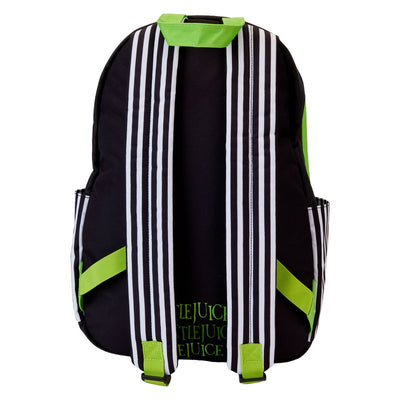 Loungefly Warner Brothers Beetlejuice Cosplay Full Size Nylon Backpack - Back