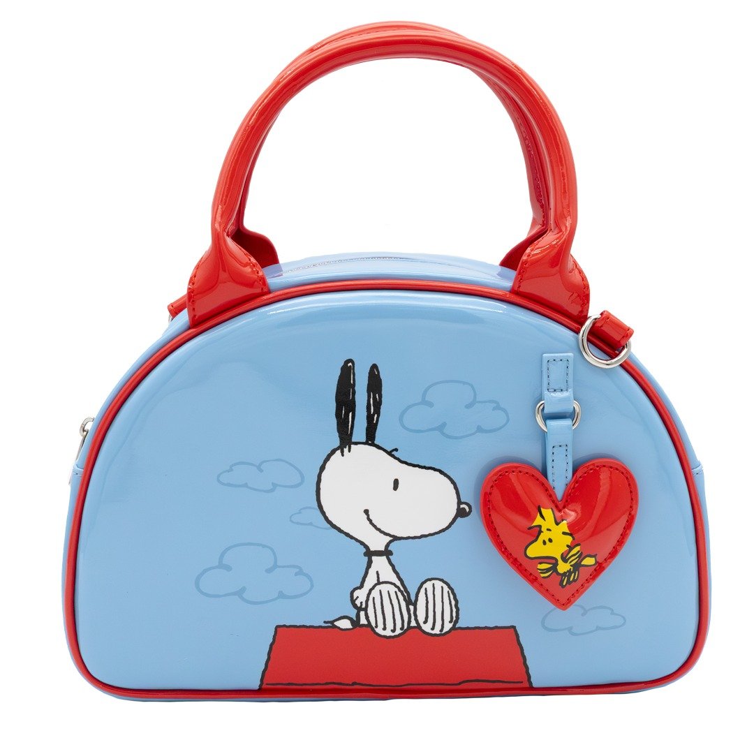 Whatever Makes You Happy Peanuts 75th Anniversary Snoopy “Happiness Is a Good Friend” Bowler Bag