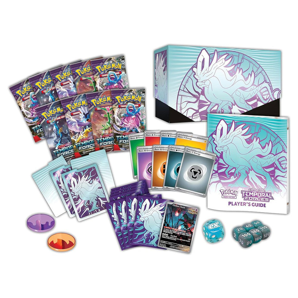 Pokemon TCG: Scarlet & Violet: Temporal Forces Elite Trainer Box - Option 1 contents