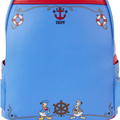 WDBK3642 - Loungefly Disney Donald Duck 90th Anniversary Mini Backpack - Back Artwork