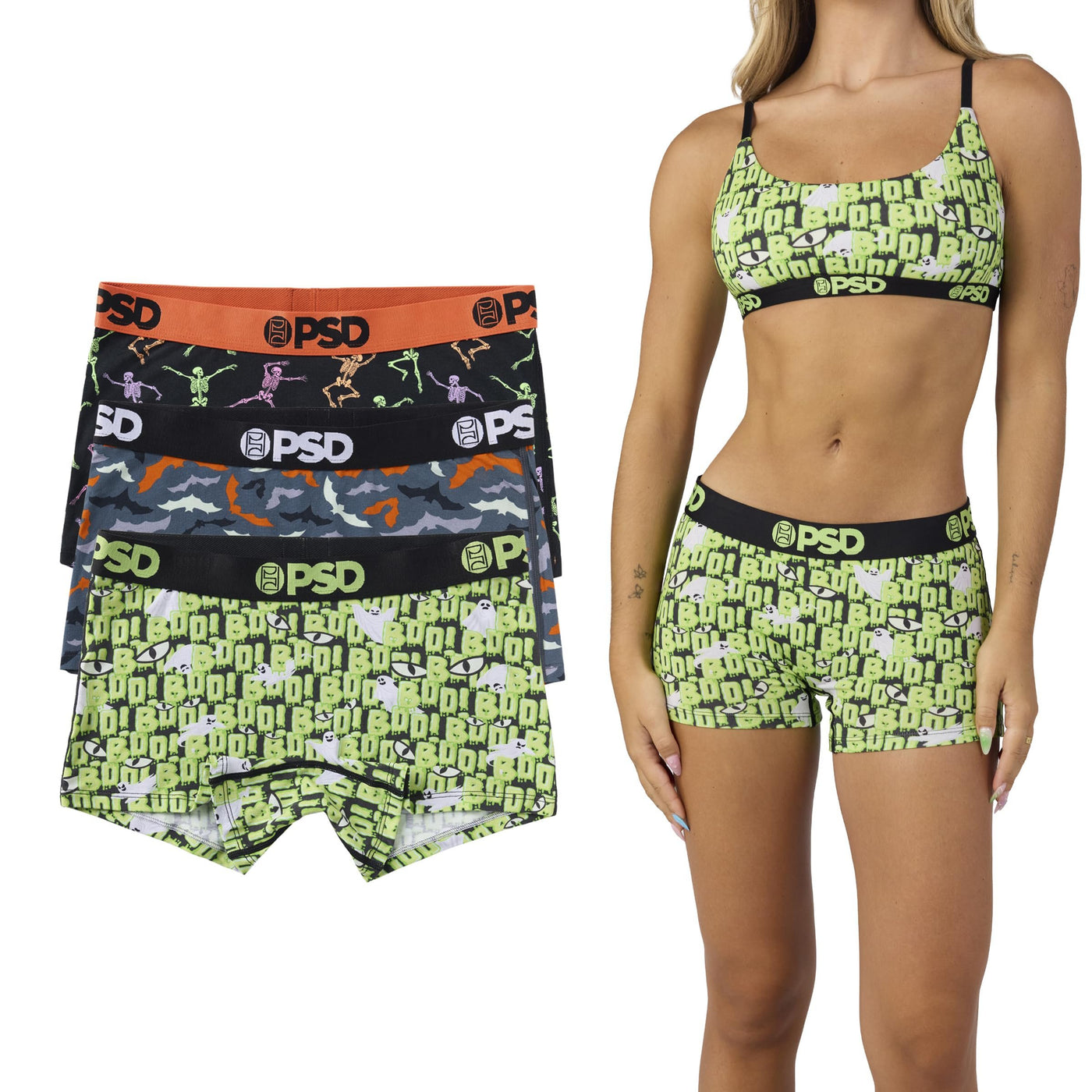 PSD Underwear Women's Halloween Modal Boyshorts Boxed Set - 3 Pack