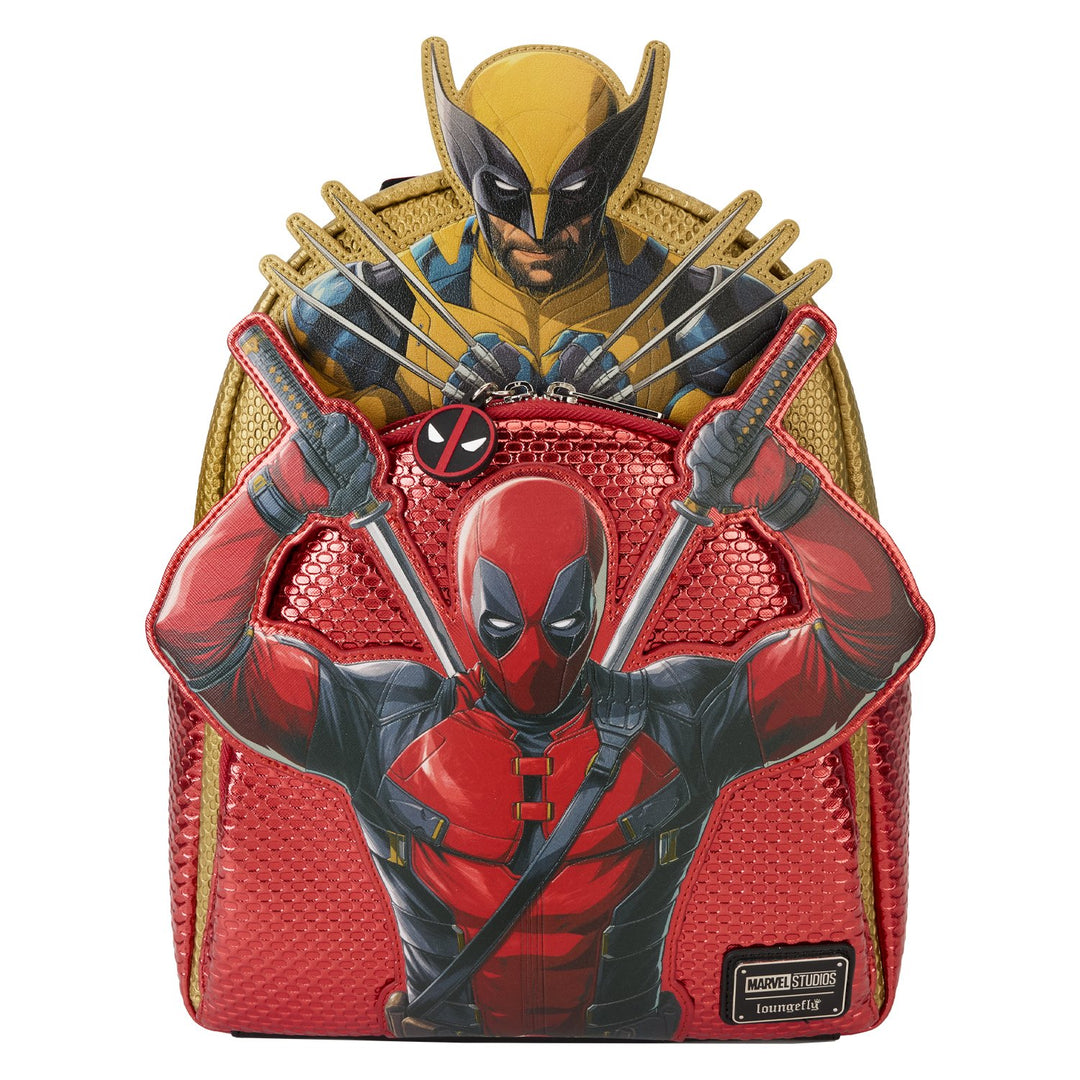 671803528826 - Loungefly Marvel Deadpool 3 Mini Backpack -  front