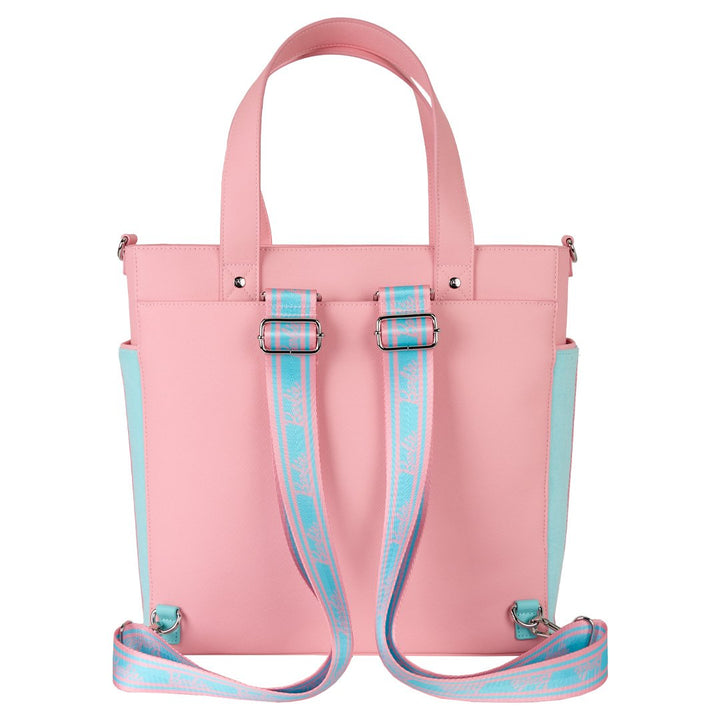 Loungefly Mattel Classic Barbie Terry Cloth Convertible Backpack &amp; Tote Crossbody Bag