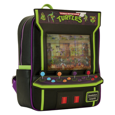 Loungefly Nickelodeon TMNT 40th Anniversary Vintage Arcade Mini Backpack - Lenticular Feature Alternate Screen 02